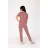 Spodnie medyczne damskie proste scrubs - Dusty Pink