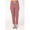 Spodnie medyczne damskie proste scrubs - Dusty Pink
