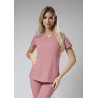 Bluza medyczna damska scrubs Slim - Blush Pink