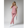 Bluza medyczna damska scrubs Slim - Blush Pink
