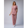 Spodnie medyczne damskie baggy scrubs - Blush Pink