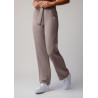 Spodnie medyczne damskie baggy scrubs - Taupe