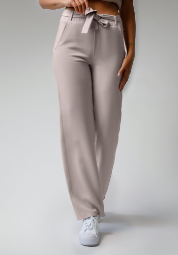 Spodnie medyczne damskie baggy scrubs - Dark Nude