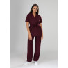 Spodnie medyczne damskie baggy scrubs - Very Cherry