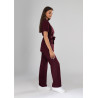 Spodnie medyczne damskie baggy scrubs - Very Cherry