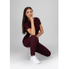 Spodnie medyczne damskie joggery scrubs - Very Cherry