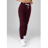 Spodnie medyczne damskie joggery scrubs - Very Cherry