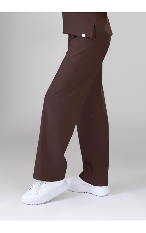 Spodnie medyczne damskie baggy scrubs - Hot Chocolate