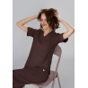 Bluza medyczna damska scrubs Basic - Hot Chocolate