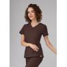Bluza medyczna damska scrubs Slim - Hot Chocolate