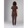 Spodnie medyczne damskie joggery scrubs - Hot Chocolate