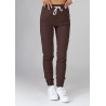 Spodnie medyczne damskie joggery scrubs - Hot Chocolate