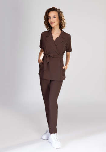 Tunika medyczna damska scrubs - Hot Chocolate